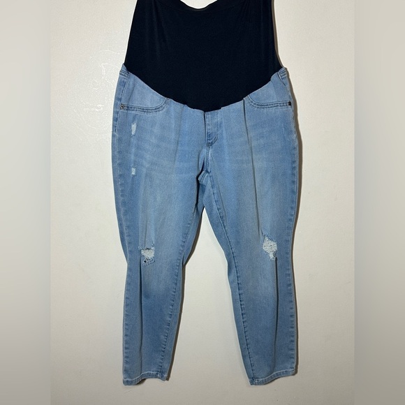 Sonoma Maternity Good for Life Full Panel distressed Jeans Size 14-short - Picture 1 of 8